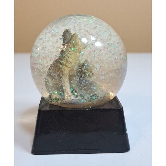 California Wolf & Pup Wolves Water Globe Collectible 3" Water Ball Home Decor - Picture 4 of 4